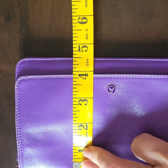 Beautiful soft leather purple crossbody bag - Picture 7 of 7